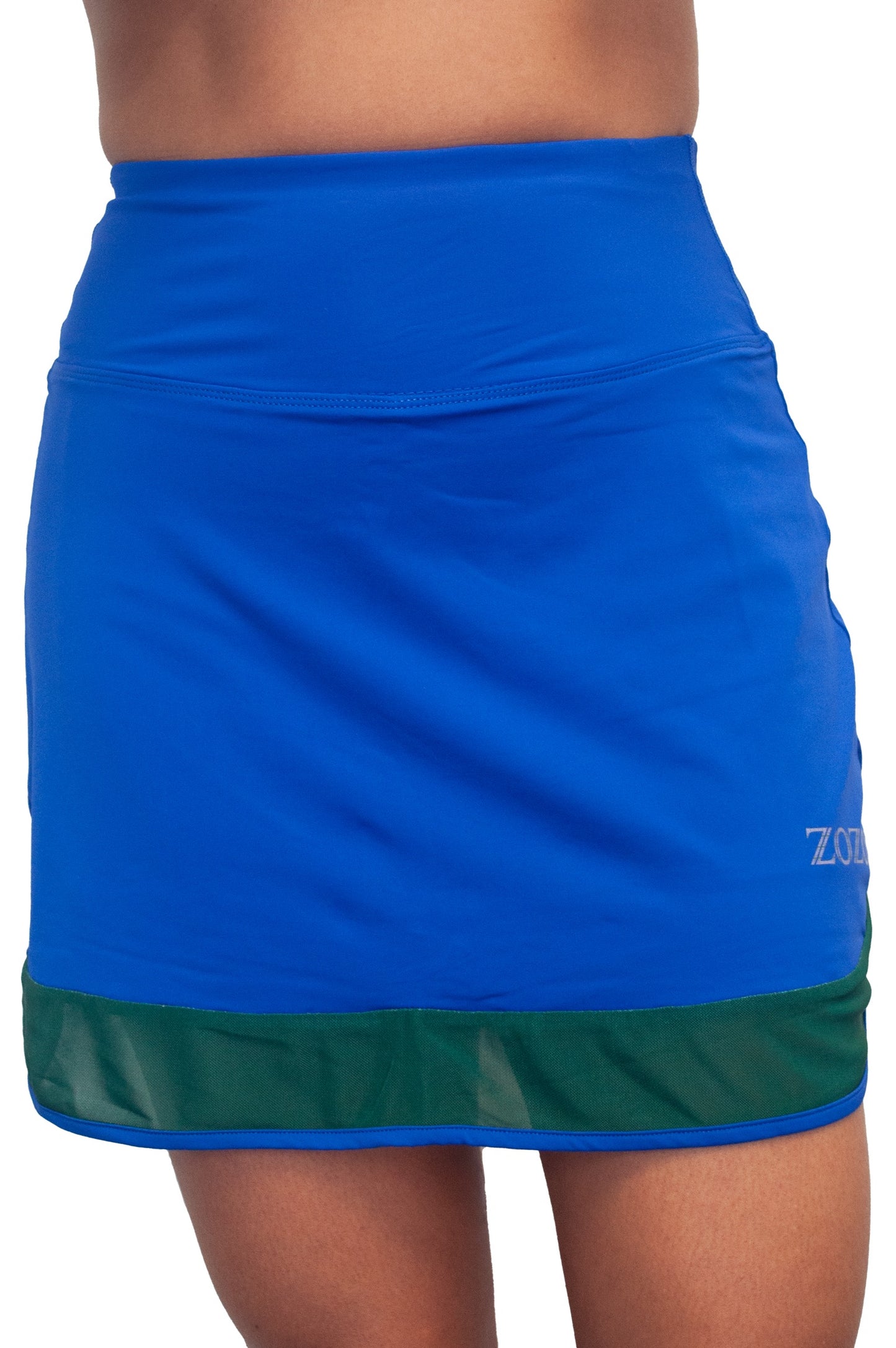 Two tone mesh trim skirt