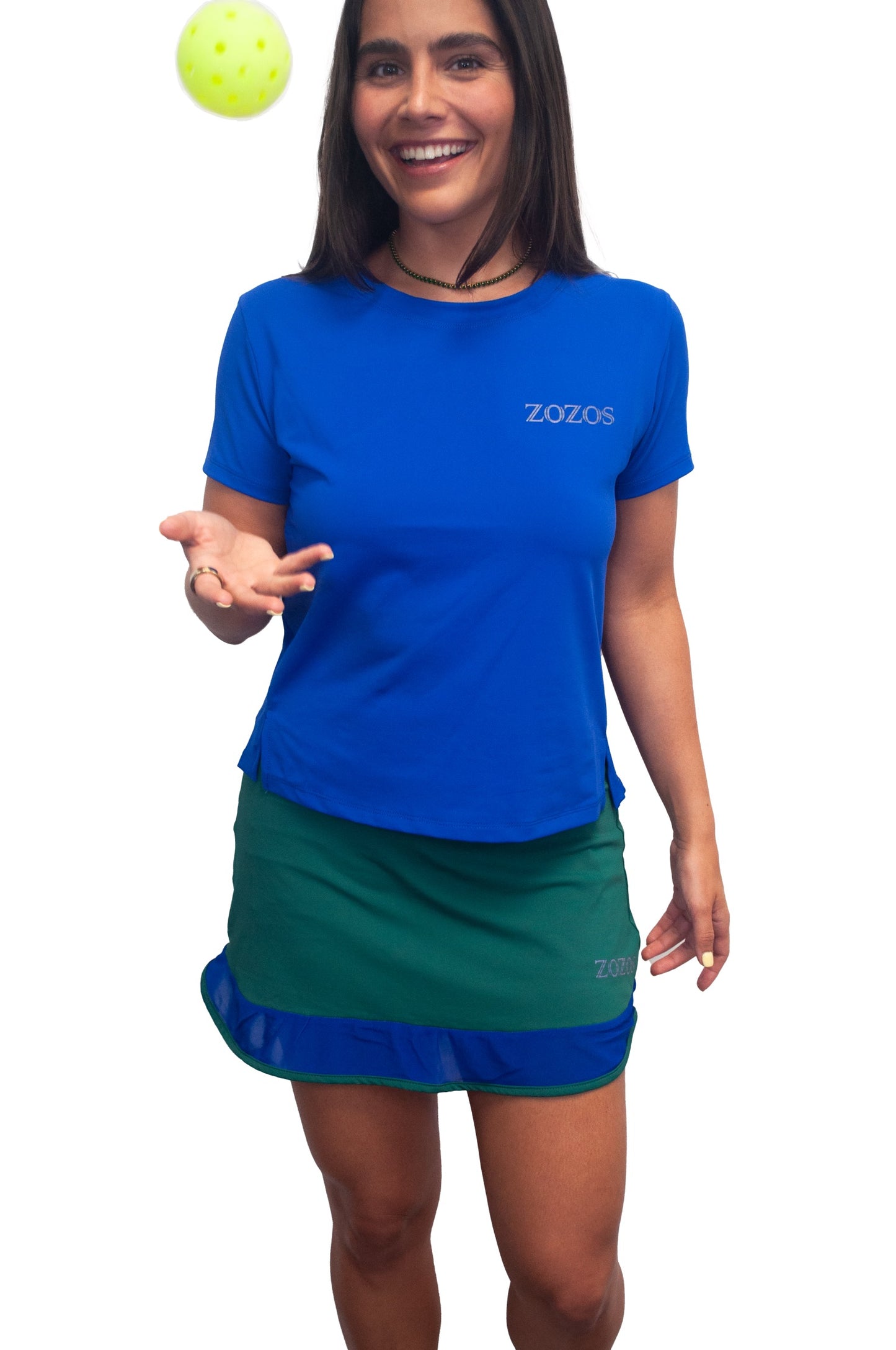 Court Print mesh cut out side split sports top