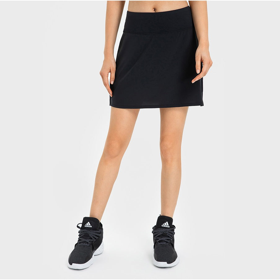 Pleated back skirt