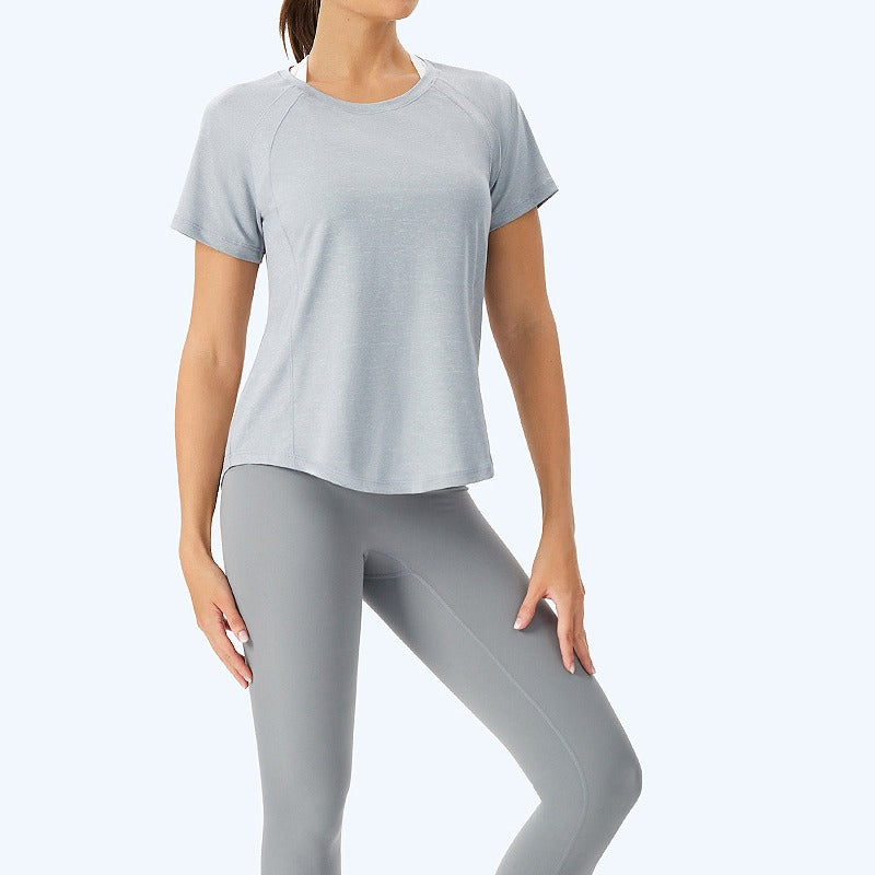 Mesh cutout sports top