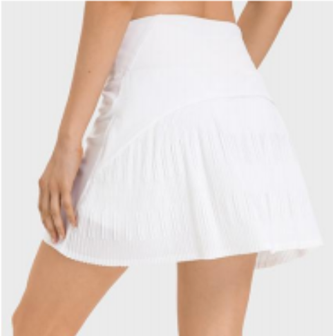 Pleated back skirt