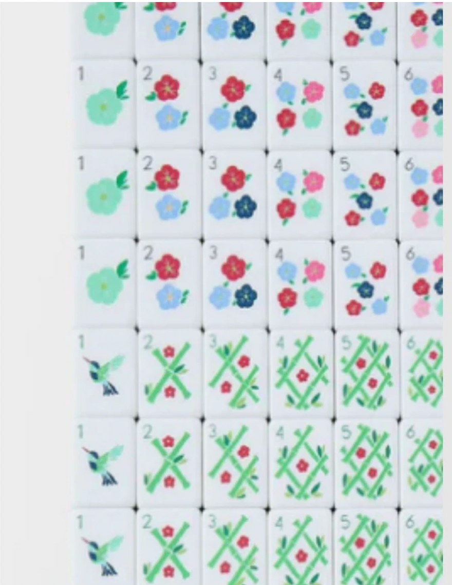 Ruby Red American Mahjong 160 Engraved/Acrylic tiles + Dice