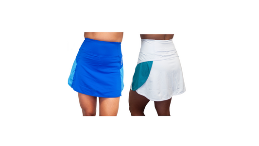 Court print flutter skirt