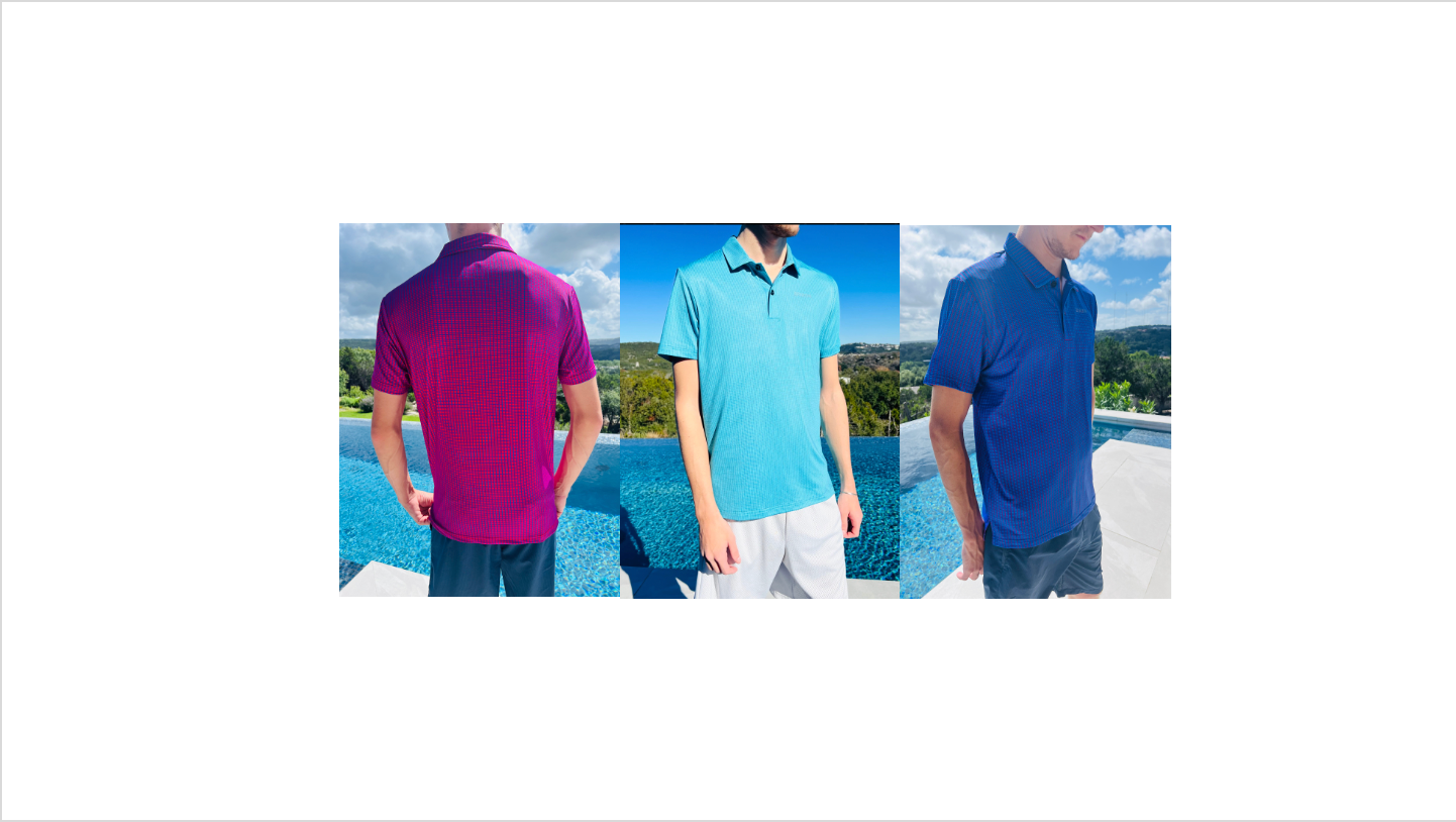 Pickleball Court Print Polo