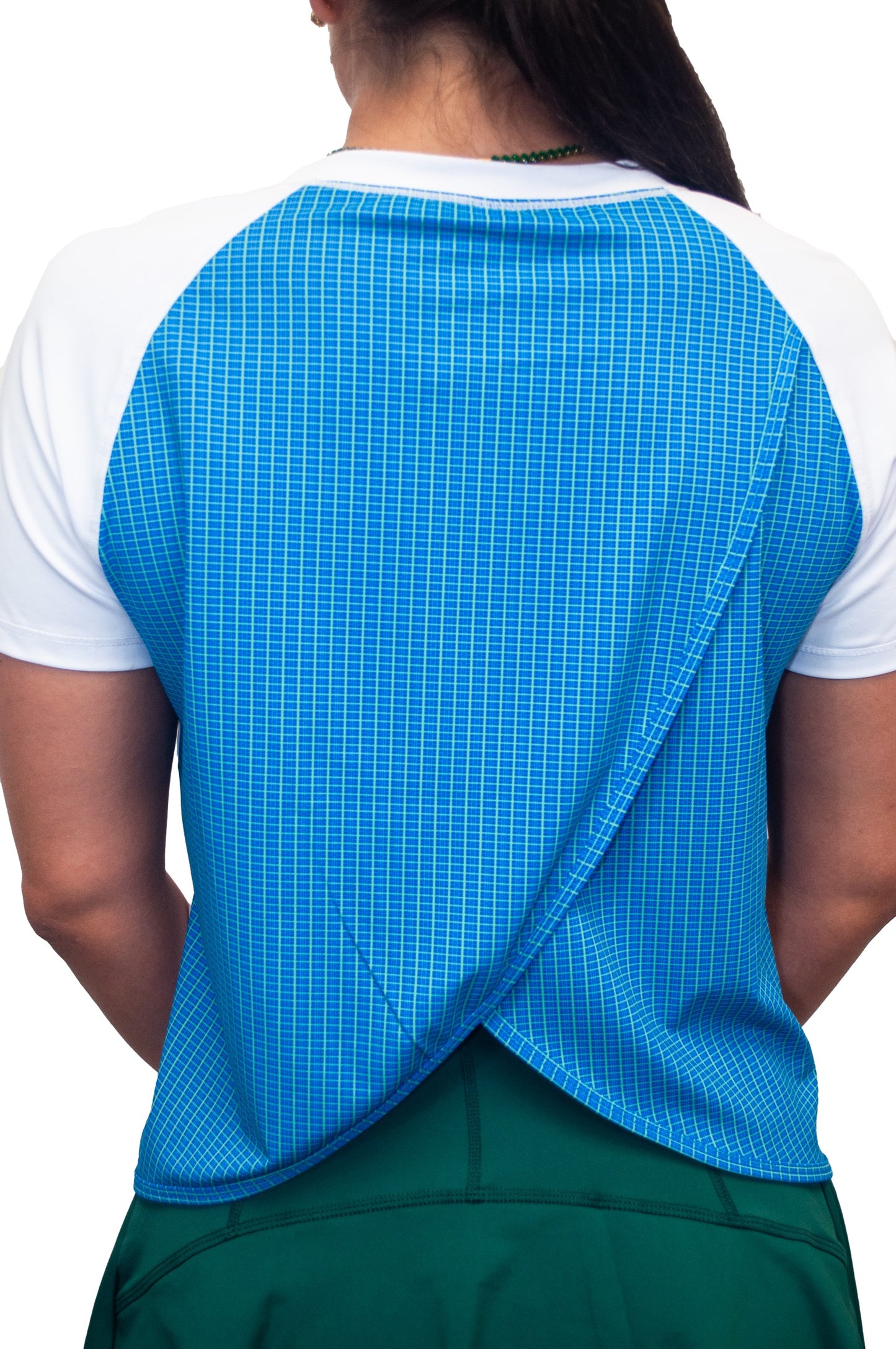 Split hem Court print short sleeve sports shirt