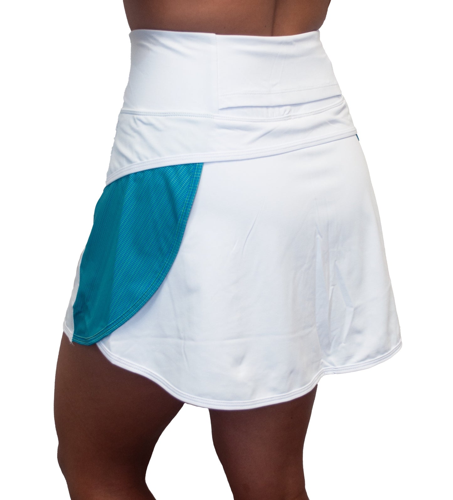 Court print flutter skirt