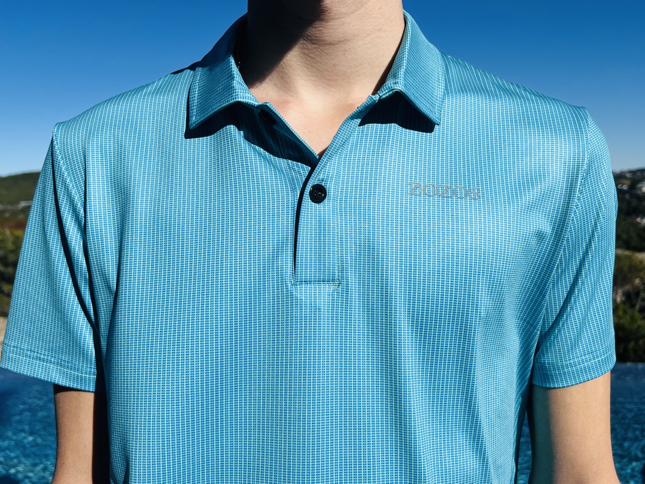 Pickleball Court Print Polo