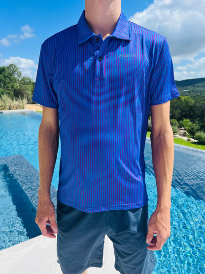 Pickleball Court Print Polo