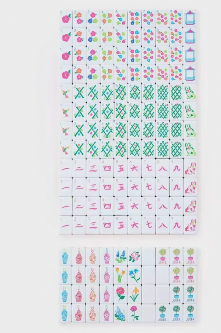 SPICY ORANGE  American Mahjong Tiles- 160 Engraved/Acrylic + Dice