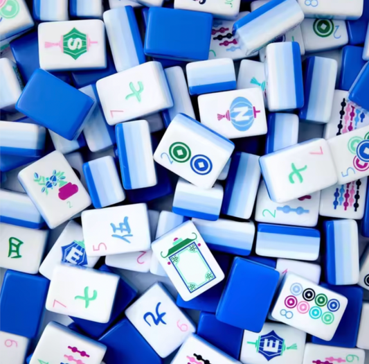 BLUE MOON American Mahjong Tiles – Premium Acrylic Replacement Tile Set (Standard Size)