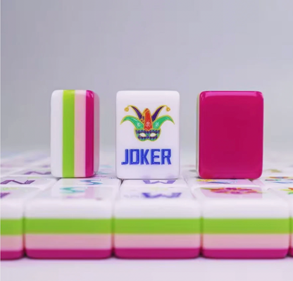 POP PRINCESS PINK American Mahjong Tiles- 160 Engraved/Acrylic + Dice