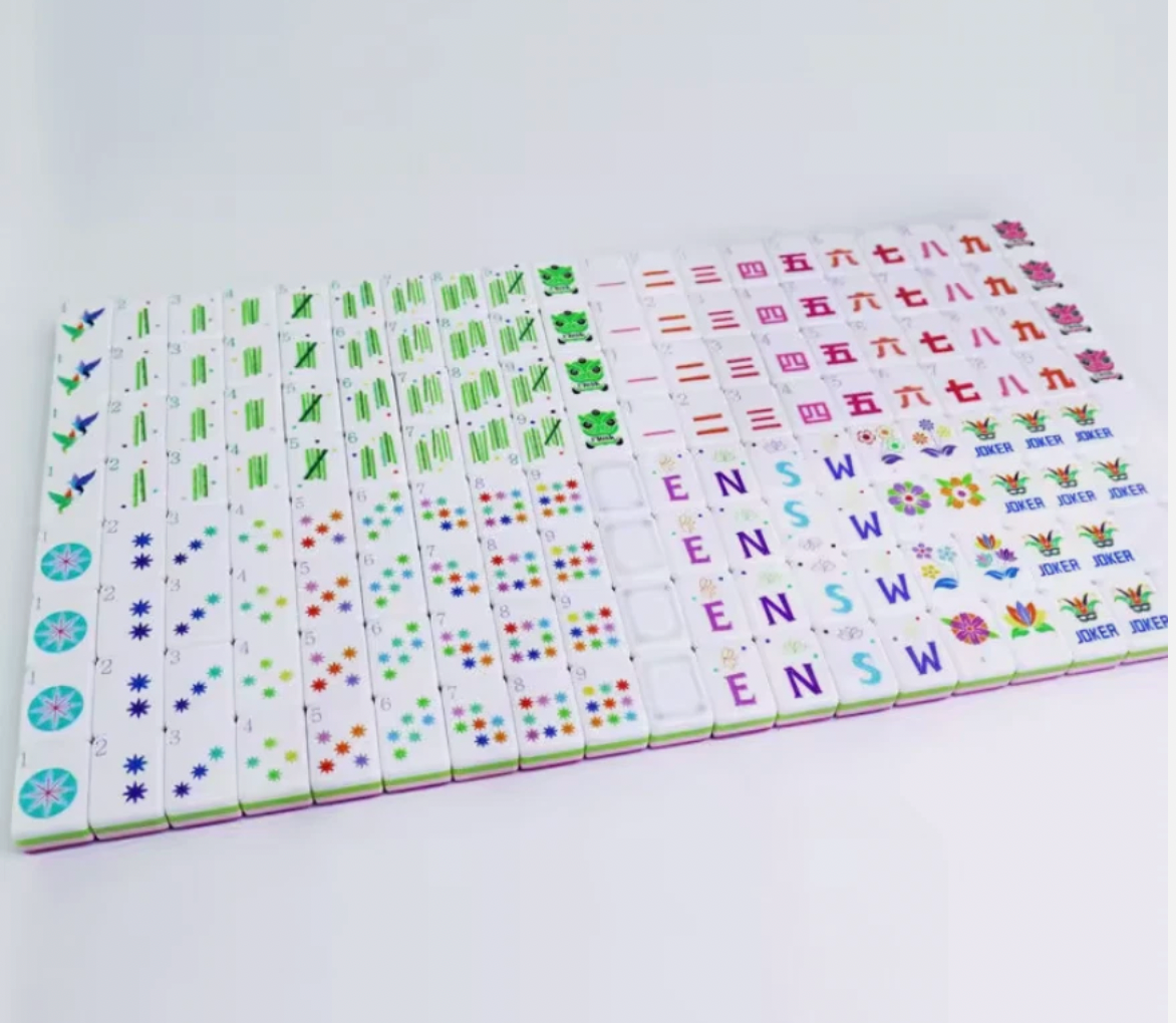 POP PRINCESS PINK American Mahjong Tiles- 160 Engraved/Acrylic + Dice