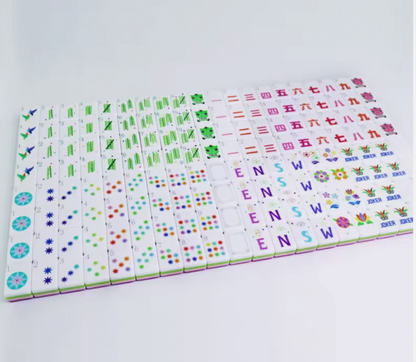 POP PRINCESS PINK American Mahjong Tiles- 160 Engraved/Acrylic + Dice