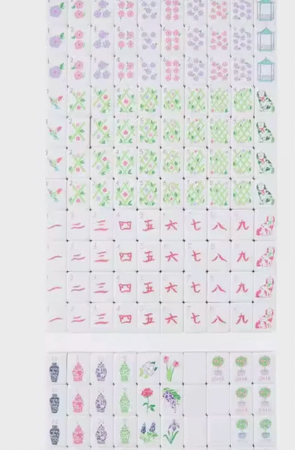 Lilac American Mahjong 160 Engraved/Acrylic tiles + Dice