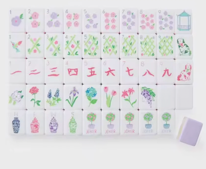 Lilac American Mahjong 160 Engraved/Acrylic tiles + Dice