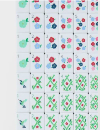 Ruby Red American Mahjong 160 Engraved/Acrylic tiles + Dice